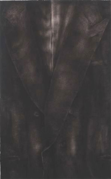 Sharon Kelly: The Best Suit , 2000, charcoal on paper, 58 x 35 cm; courtesy the artist